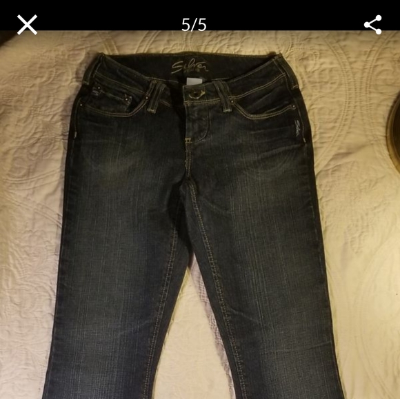 Silver Brazil Boot Cut Womens Jeans/Measures 24" - Picture 6 of 7